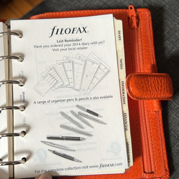 Filofax in perfect condition. Pocket size - Picture 3 of 10